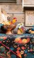 Doodle Doo Black Tablecloth by April Cornell