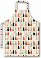 Cats In Waiting Cotton Drill Adult Apron