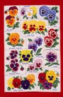 Pansies Linen Tea Towel Set